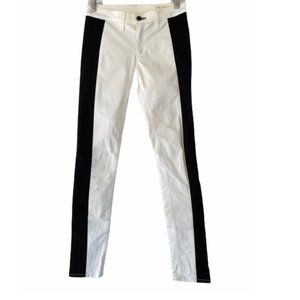 Rag & Bone Tuxedo Stripe White Black Jean Size 28